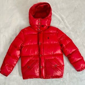 Boys Red Polo Puffer Jaccket